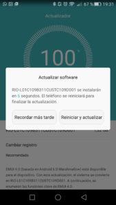 El Huawei GX8 se actualiza a android 6.0 Marshmallow GX8 Aviso Actualización