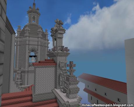 Réplica Minecraft: Iglesia de San Nicolas, Bilbao, Pais Vasco, España.