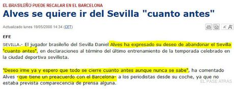 ridiculo del Sport con el tema Sergio Ramos y Dani Alves en su salida del Sevilla