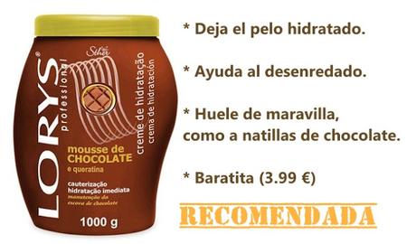 LORYS Professional, mascarilla nutritiva Mousse de Chocolate y Queratina.