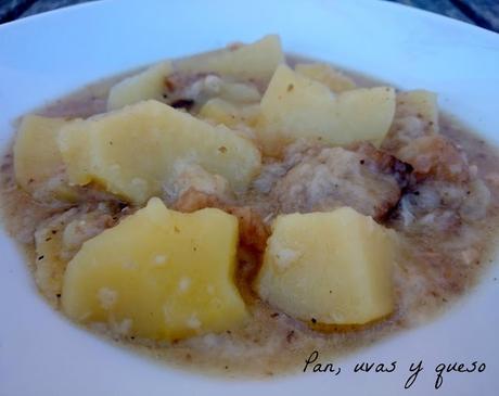 Patatas con almendras (tradicional o Crock-Pot)