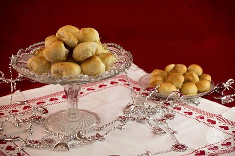 Glorias de Navidad rellenas de crema de yema y chocolate