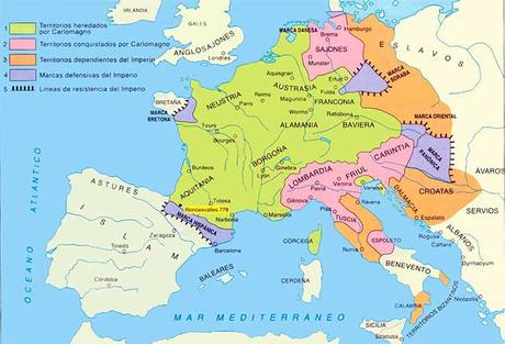Mapa del Imperio Carolingio