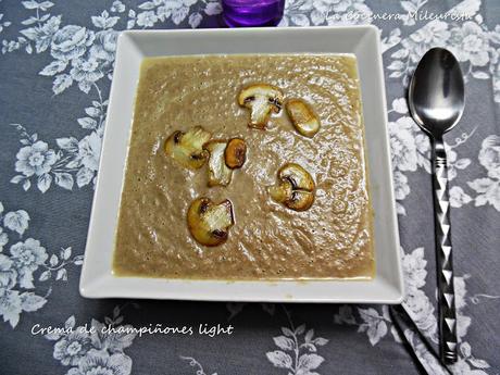 Crema de champiñones light Crema de champiñones light