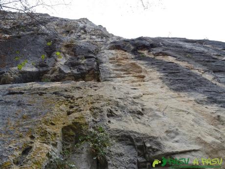 Ruta a Peña Melera y Los Pandos: Vía en la escuela de escalada de Cuevas
