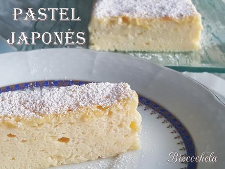 PASTEL JAPONÉS CON  3 INGREDIENTES (Y SIN HARINA)