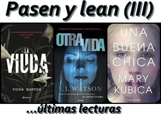 Pasen y lean (III): Últimas lecturas...Hoy, tres thrillers. Pasen y lean (III): Últimas lecturas...Hoy, tres thrillers.