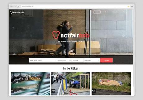 #notfairbnb, una plataforma para alquilar las “casas” de las personas sin hogar #notfairbnb, una plataforma para alquilar las “casas” de las personas sin hogar