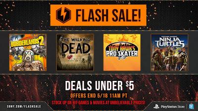 Flash Sale de Playstation Store con juegos de menos de USD $5.