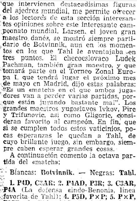 Los Mundiales de Torán - Botvinnik vs Tal 1960 (4) Los Mundiales de Torán - Botvinnik vs Tal 1960 (4)