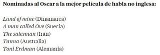 Nominaciones a los Oscars 2107. La la land, record de nominaciones