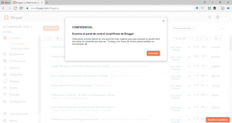 Nuevo look para blogger: llegó el panel de control simplificado