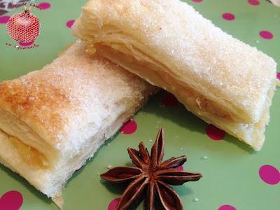 Pastelitos de hojaldre y crema crocanti