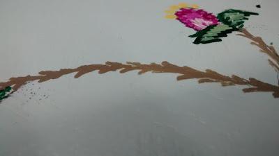 Como trabajamos en dos mesitas de luz imitando un bordado Como trabajamos en dos mesitas de luz imitando un bordado