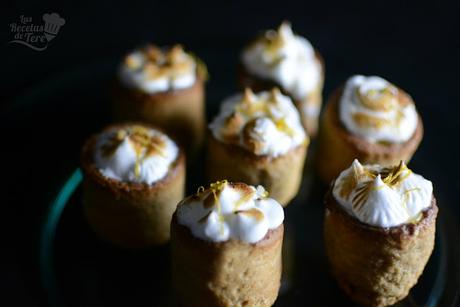 Timbal de galleta rellena con crema pastelera 04