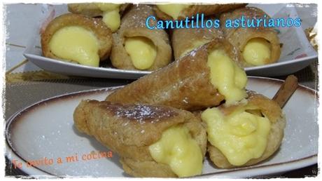 Canutillos asturianos rellenos de crema