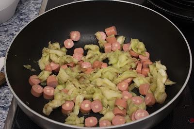 Berenjenas rellenas de chorizo de orza y salchichas de pavo