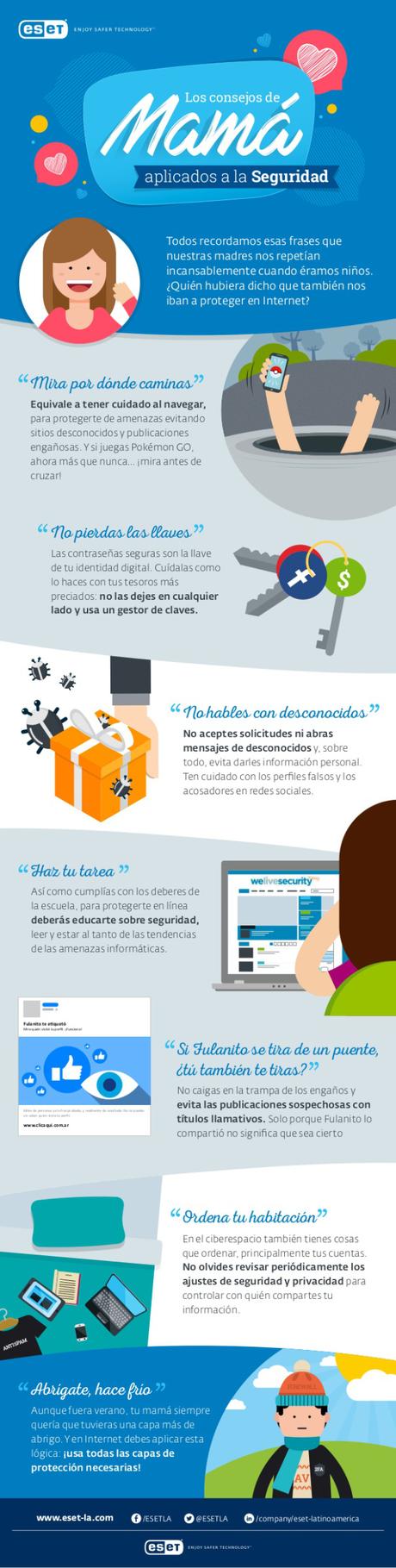 Los consejos de mamá aplicados a la ciberseguridad [Infografía]