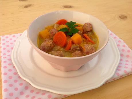 Guiso de magro y salchichas Guiso de magro y salchichas