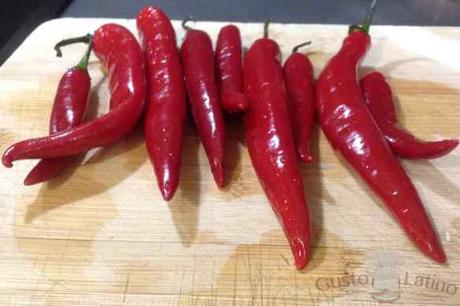 Salsa casera de chiles Salsa casera de chiles