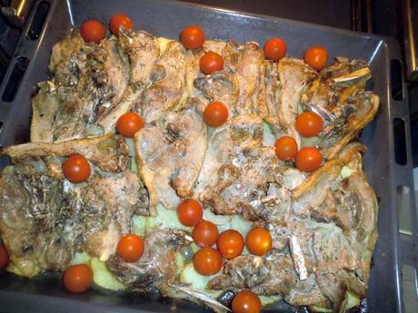 Chuletas de cordero al horno con cherry