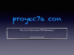 Proyec7a con “The art of Innovation”