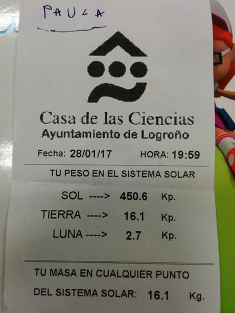 Paula se pesa en el Sistema Solar Paula se pesa en el Sistema Solar