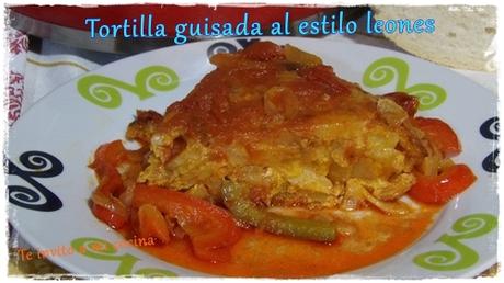 Tortilla de patata guisada al estilo leones