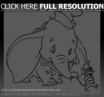 dibujo de dumbo el elefante