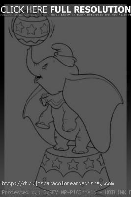 dumbo para colorear