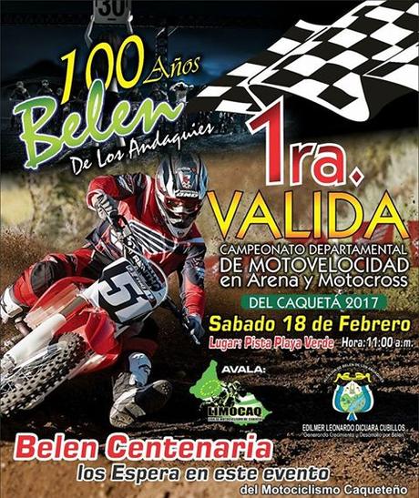 1ra VALIDA DEPARTAMENTAL DE MOTOVELOCIDAD EN ARENA Y MOTOCROSS (Belen de los Andaquies, Caqueta)