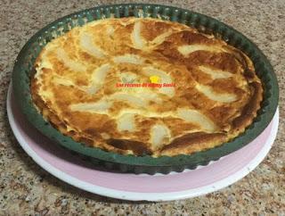 TARTA DE QUESO Y PERAS EN ALMÍBAR SIN AZÚCAR EN THERMOMIX