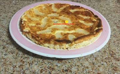 TARTA DE QUESO Y PERAS EN ALMÍBAR SIN AZÚCAR EN THERMOMIX