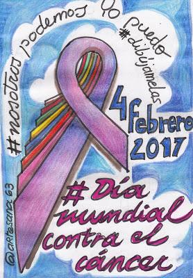 4 de Febrero Día mundial del cáncer  Mini Reto #Dibújamelas