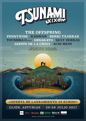 Tsunami Xixón 2017: The Offspring, Toundra, Sexy Zebras...