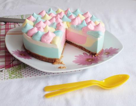 Cheesecake de Unicornio (o arcoiris) sin Horno