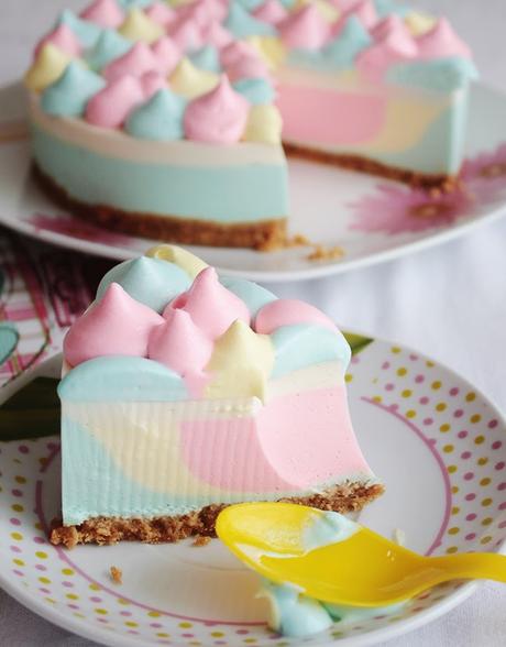 Cheesecake de Unicornio (o arcoiris) sin Horno