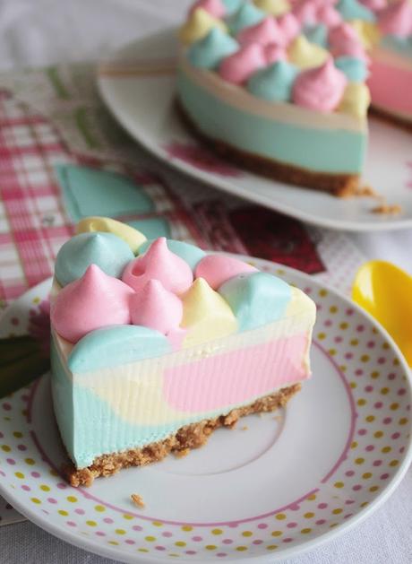 Cheesecake de Unicornio (o arcoiris) sin Horno