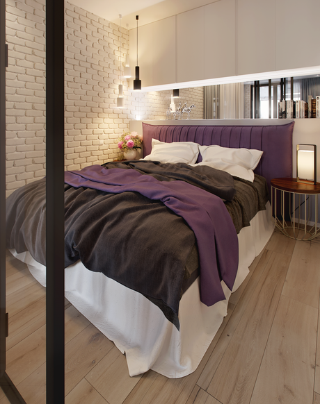 APARTAMENTO DE DISEÑO CON TOQUES EN MORADO