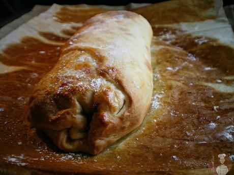 Calzone de salmón con verduras