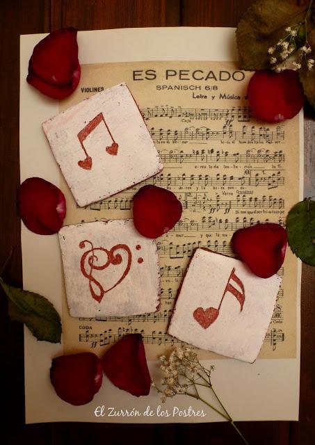 Galletas Notas Musicales para San Valentín'17