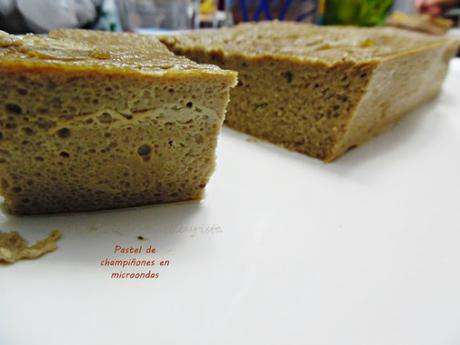 Pastel de champiñones en microondas