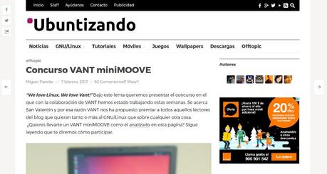 Concurso en Ubuntizando, gana un portatil Vant con Ubuntu preinstalado
