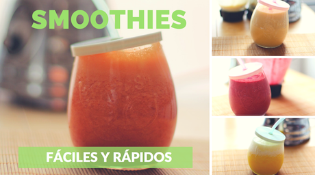 4 RECETAS FÁCILES DE SMOOTHIES DE FRUTAS