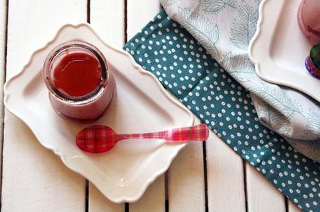 Strawberry dessert in jars