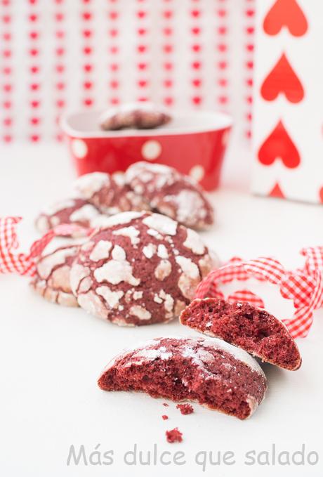 Red Velvet Crinkle Cookies