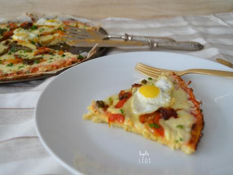 Pizza con masa de coliflor Pizza con masa de coliflor