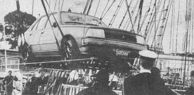 Renault 18 en barco Renault 18 en barco