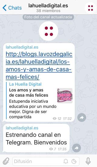 Estreno del canal lahuelladigital.es en Telegram Estreno del canal lahuelladigital.es en Telegram