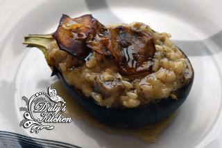 Risotto de Berenjena con miel Risotto de Berenjena con miel